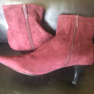 Apostrophe Wine Suede Bootie